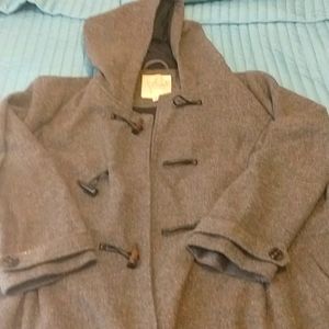Modcloth Myrtlewood Gray Tweed Coat